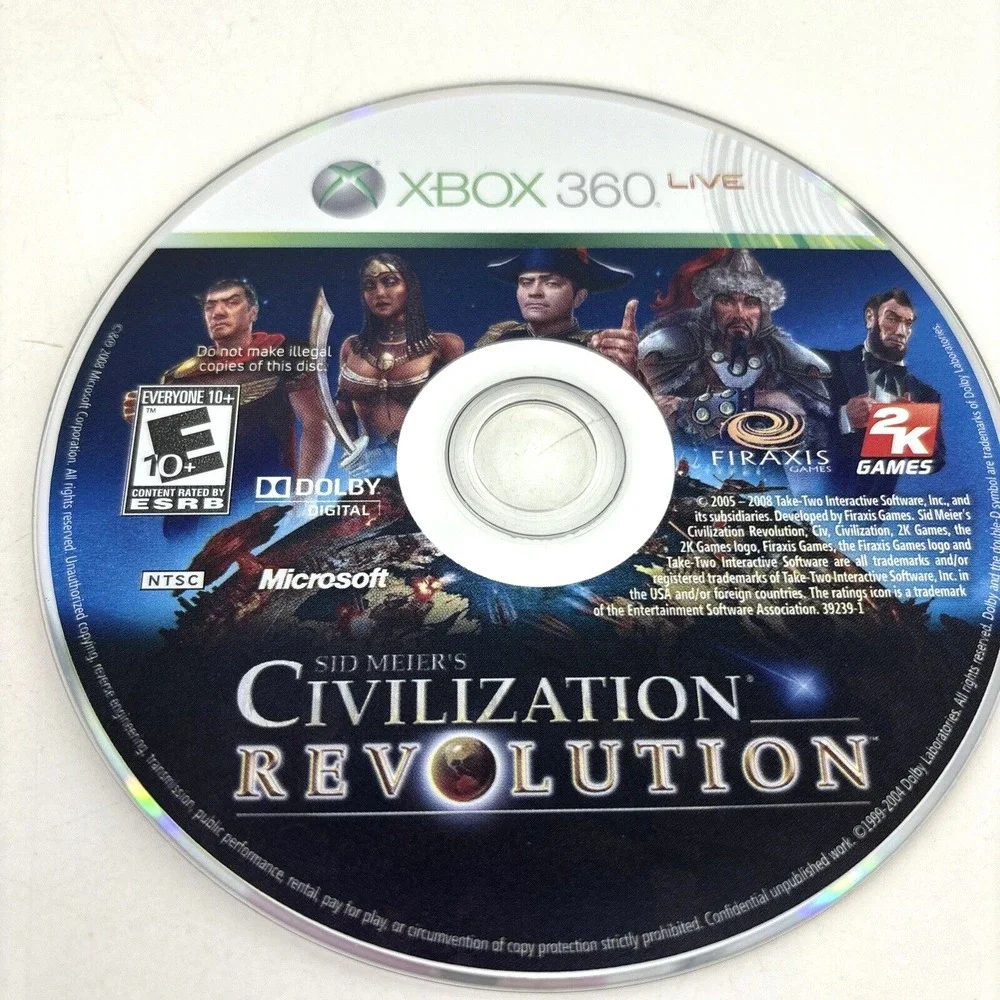 Sid Meier's Civilization Revolution (Microsoft Xbox 360, 2008) Complete‎ Tested